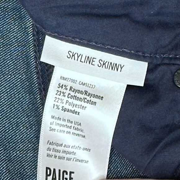 PAIGE Skyline Skinny Jeans in Gabrielle Wash Size 27 - Picture 5 of 12